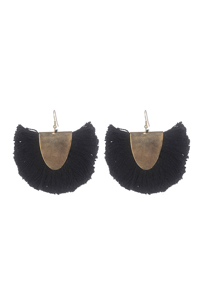 Malapo Fringe Earring- Jet