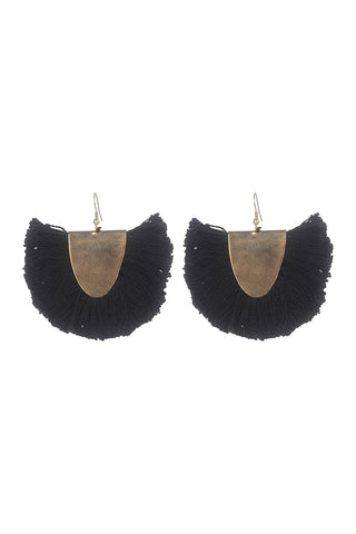 Malapo Fringe Earring- Jet