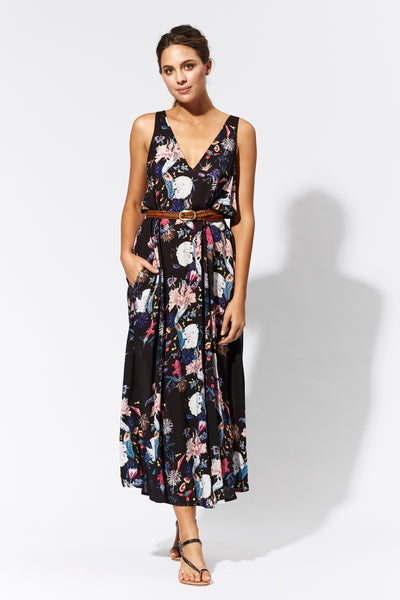 Mexicana Maxi Dress in Festiva Black by Eb&Ive