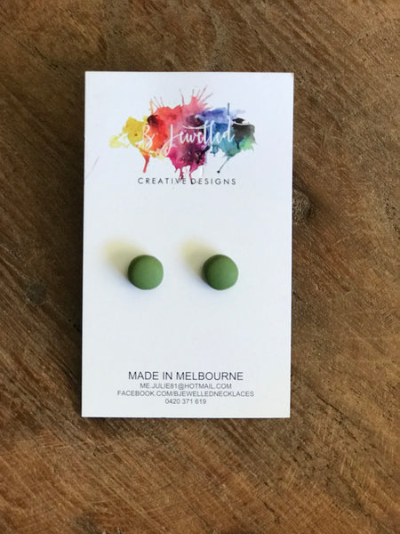 Khaki Studs by B Jewelled