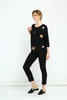 Tirelli 3/4 Sleeve Foil Print Top