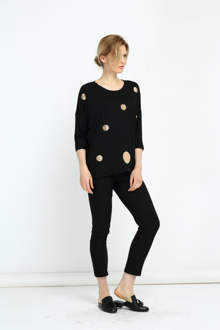 Tirelli 3/4 Sleeve Foil Print Top