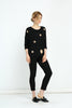 Tirelli 3/4 Sleeve Foil Print Top