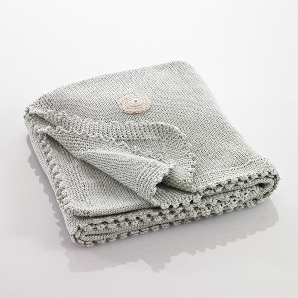Organic Teal with Spots Blanket