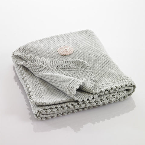 Organic Teal with Spots Blanket
