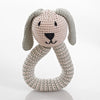 Organic Teal Bunny Ring Rattle