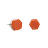 Wonderland Hexagon Stud Earrings- Ruby Olive