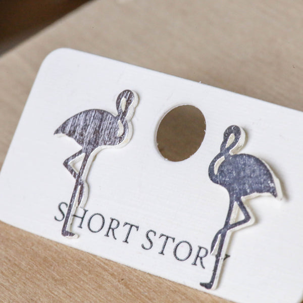 Funky Play Flamingo Earrings by Short Story