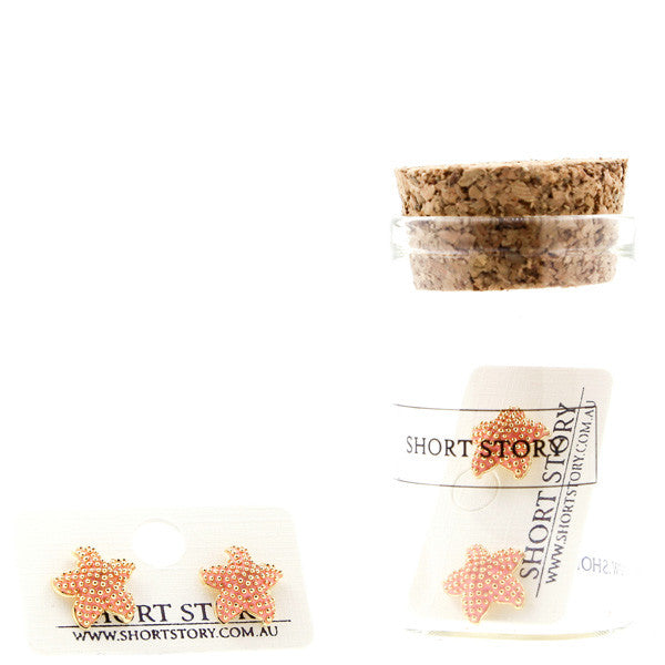 Star Fish Earrings (Peach) by Short Story