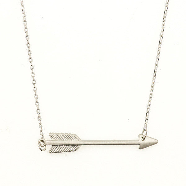Arrow Silver Necklace by Short Story