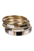 Agra Bangles - Brass/Black