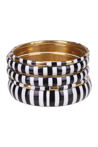 Agra Bangles - Ivory Stripe