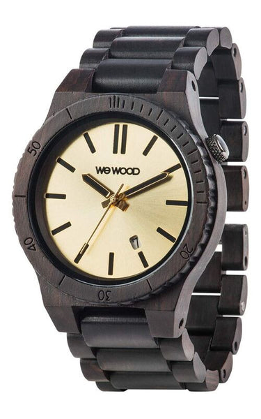 Arrow Black and Gold Wood Watch